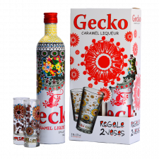 Gecko Caramel Vodka Giftset 70cl