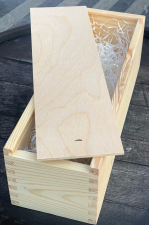 Houten geschenkkist 1 fles (75cl) met schuifdeksel